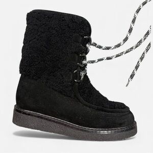Aquatalia Wynter Black Suede  Winter Boots